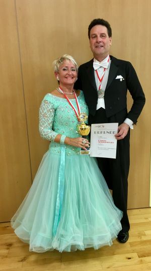 Peter und Regina Fischer bei der Landesmeisterschaft Sen III A Standard 2017